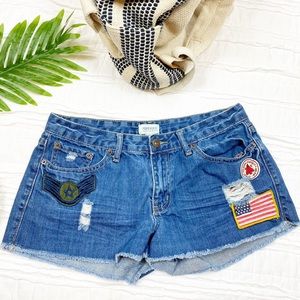 Forever 21 Jean Shorts w/ Sewn on Patches S30